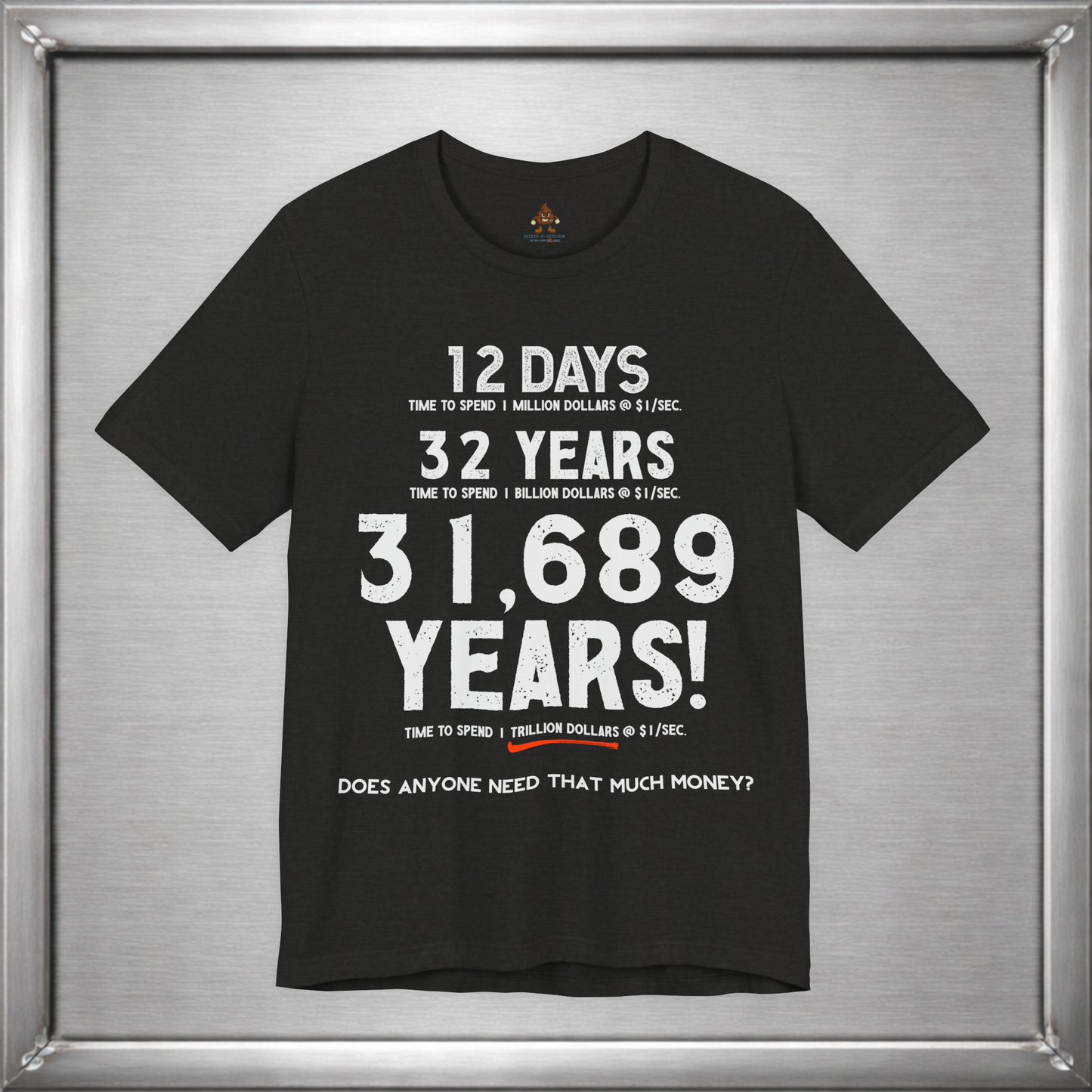 31,689 Years Funny Trillion Dollar Wealth Graphic T-Shirt