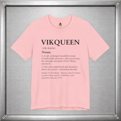 Vikqueen Definition Shirt – Viking Queen Typography Tee for Strong, Confident Women