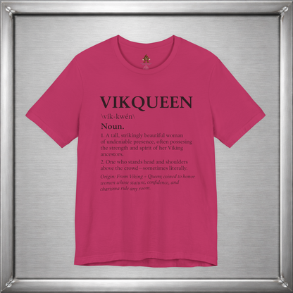 Vikqueen Definition Shirt – Viking Queen Typography Tee for Strong, Confident Women