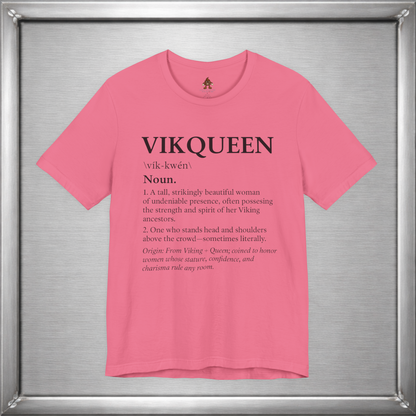 Vikqueen Definition Shirt – Viking Queen Typography Tee for Strong, Confident Women