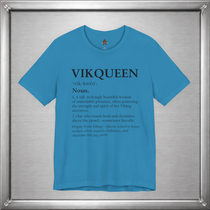 Vikqueen Definition Shirt – Viking Queen Typography Tee for Strong, Confident Women