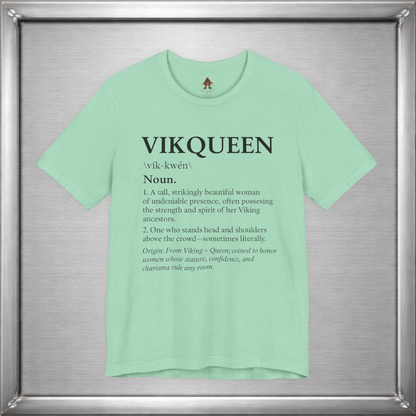 Vikqueen Definition Shirt – Viking Queen Typography Tee for Strong, Confident Women