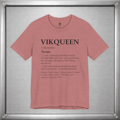 Vikqueen Definition Shirt – Viking Queen Typography Tee for Strong, Confident Women