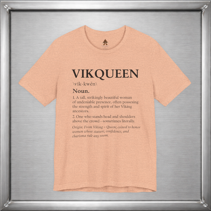 Vikqueen Definition Shirt – Viking Queen Typography Tee for Strong, Confident Women