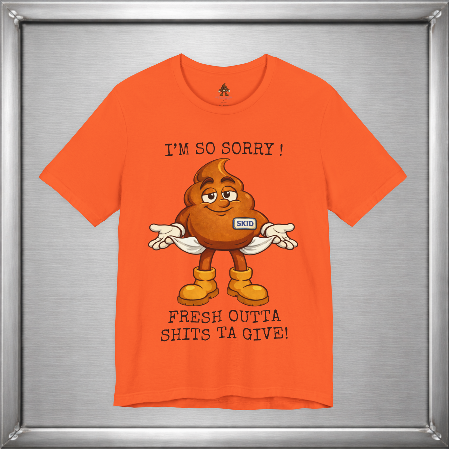 Skid Out of Shits T-Shirt | Funny Snarky Shrug Graphic Tee