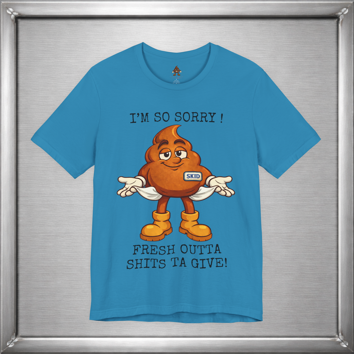Skid Out of Shits T-Shirt | Funny Snarky Shrug Graphic Tee