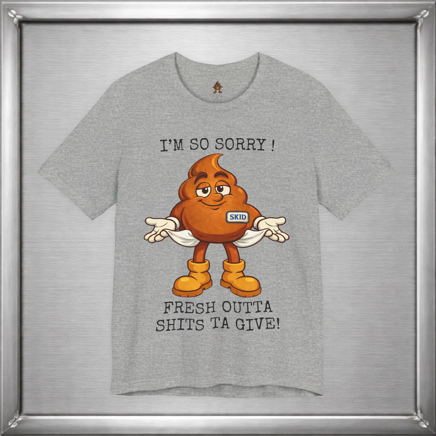 Skid Out of Shits T-Shirt | Funny Snarky Shrug Graphic Tee