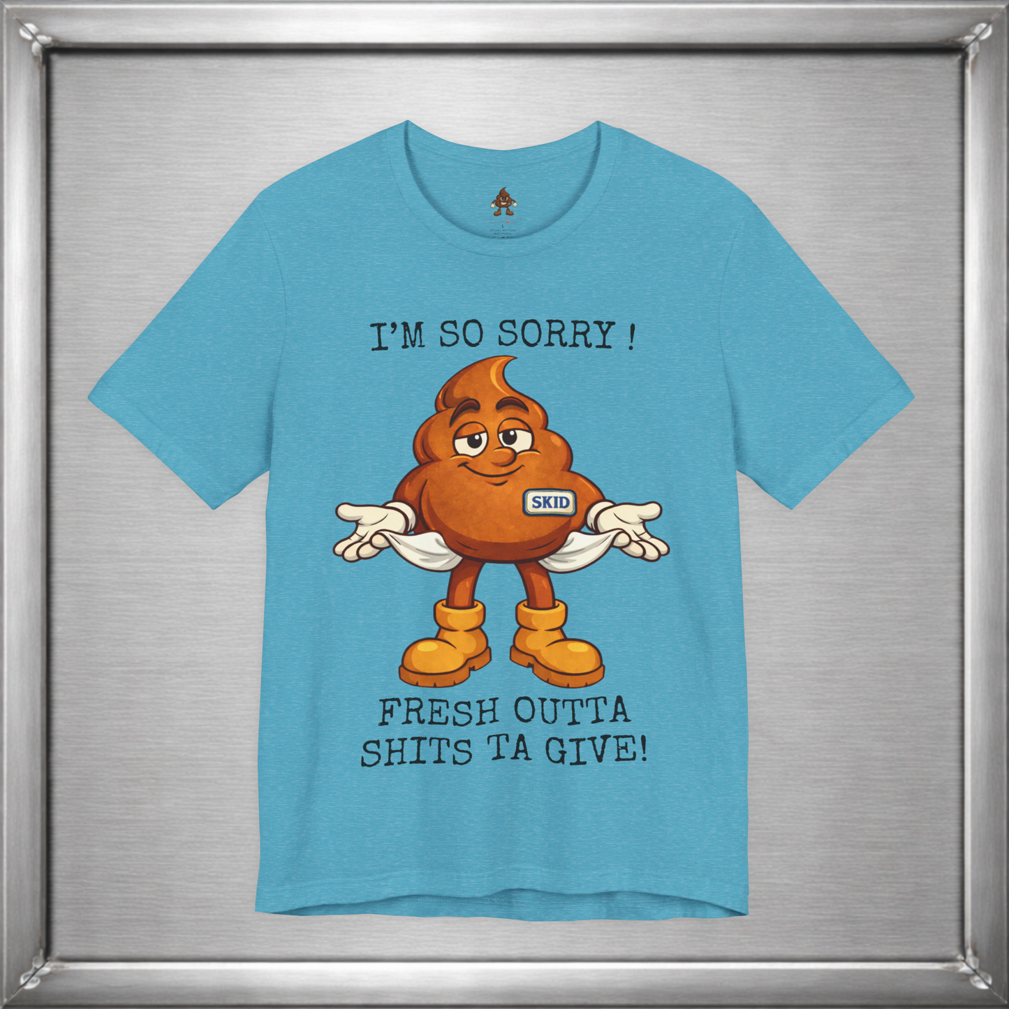 Skid Out of Shits T-Shirt | Funny Snarky Shrug Graphic Tee