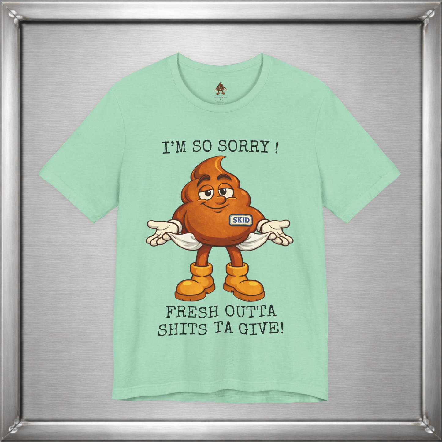 Skid Out of Shits T-Shirt | Funny Snarky Shrug Graphic Tee