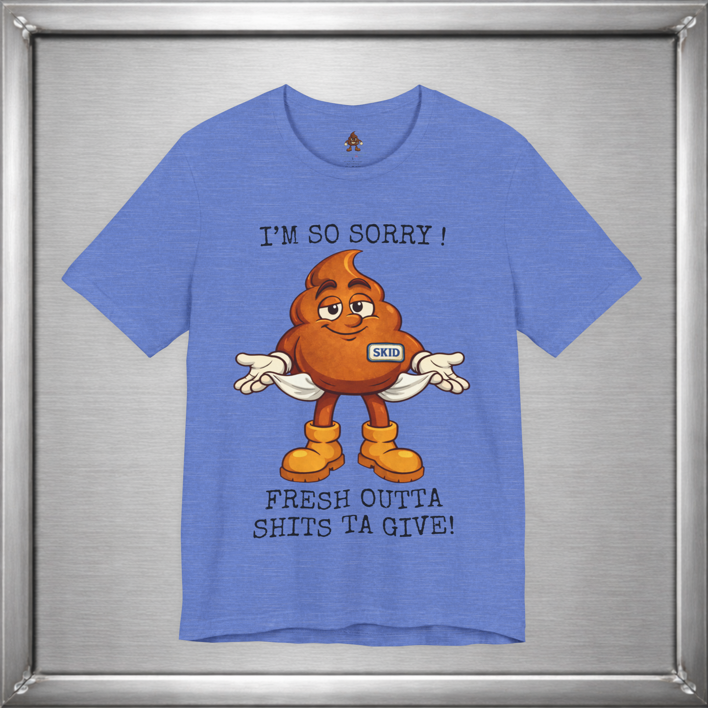 Skid Out of Shits T-Shirt | Funny Snarky Shrug Graphic Tee