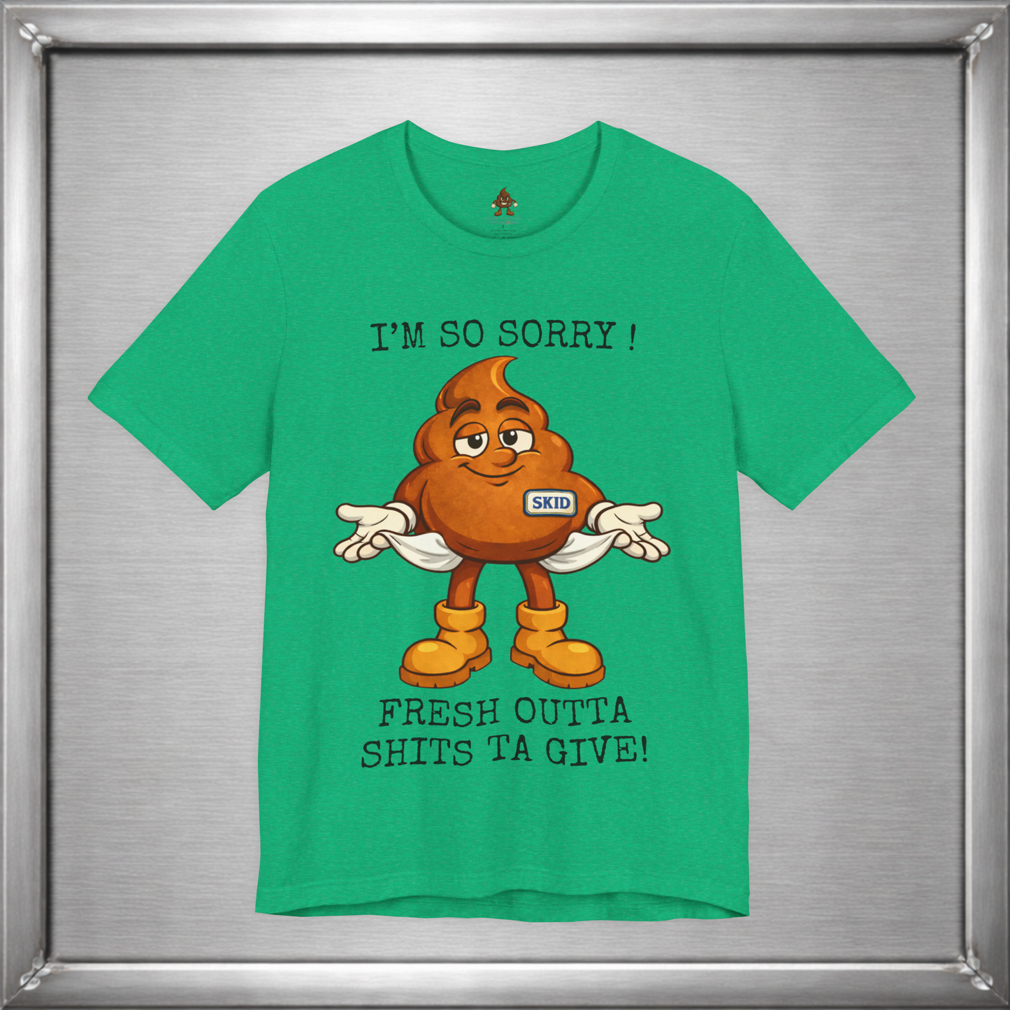 Skid Out of Shits T-Shirt | Funny Snarky Shrug Graphic Tee