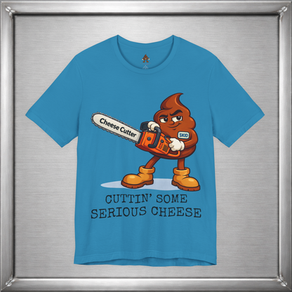 Cutting Serious Cheese – Skid with the Cheese Cutter Chainsaw T-Shirt