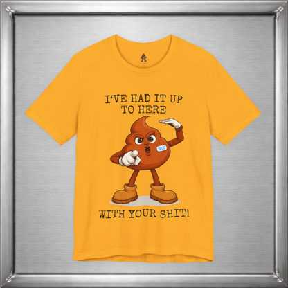 Skid Had It Up To Here T-Shirt | Funny Fed Up Cartoon Graphic Tee