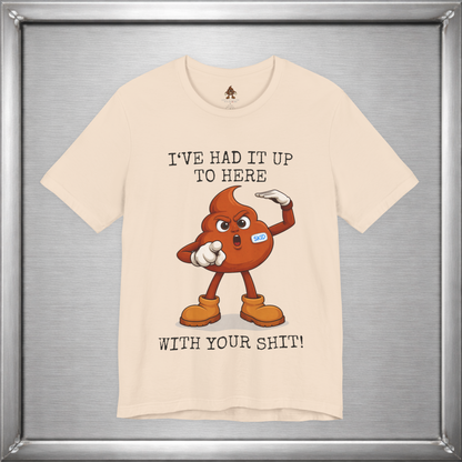Skid Had It Up To Here T-Shirt | Funny Fed Up Cartoon Graphic Tee