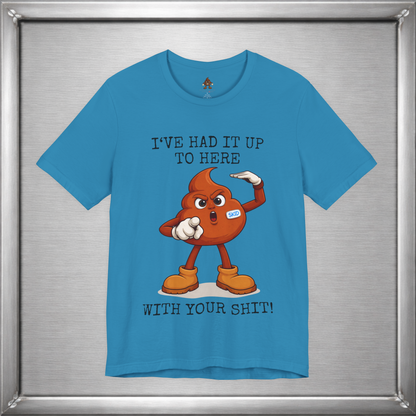 Skid Had It Up To Here T-Shirt | Funny Fed Up Cartoon Graphic Tee
