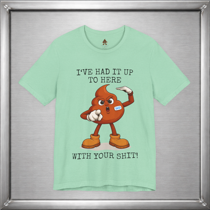 Skid Had It Up To Here T-Shirt | Funny Fed Up Cartoon Graphic Tee
