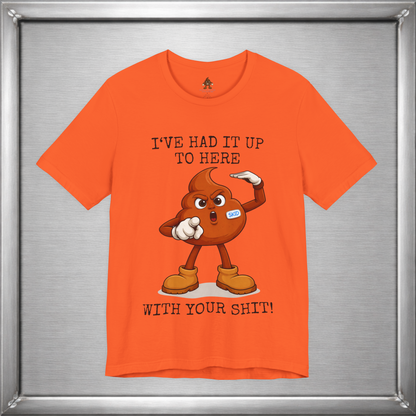 Skid Had It Up To Here T-Shirt | Funny Fed Up Cartoon Graphic Tee