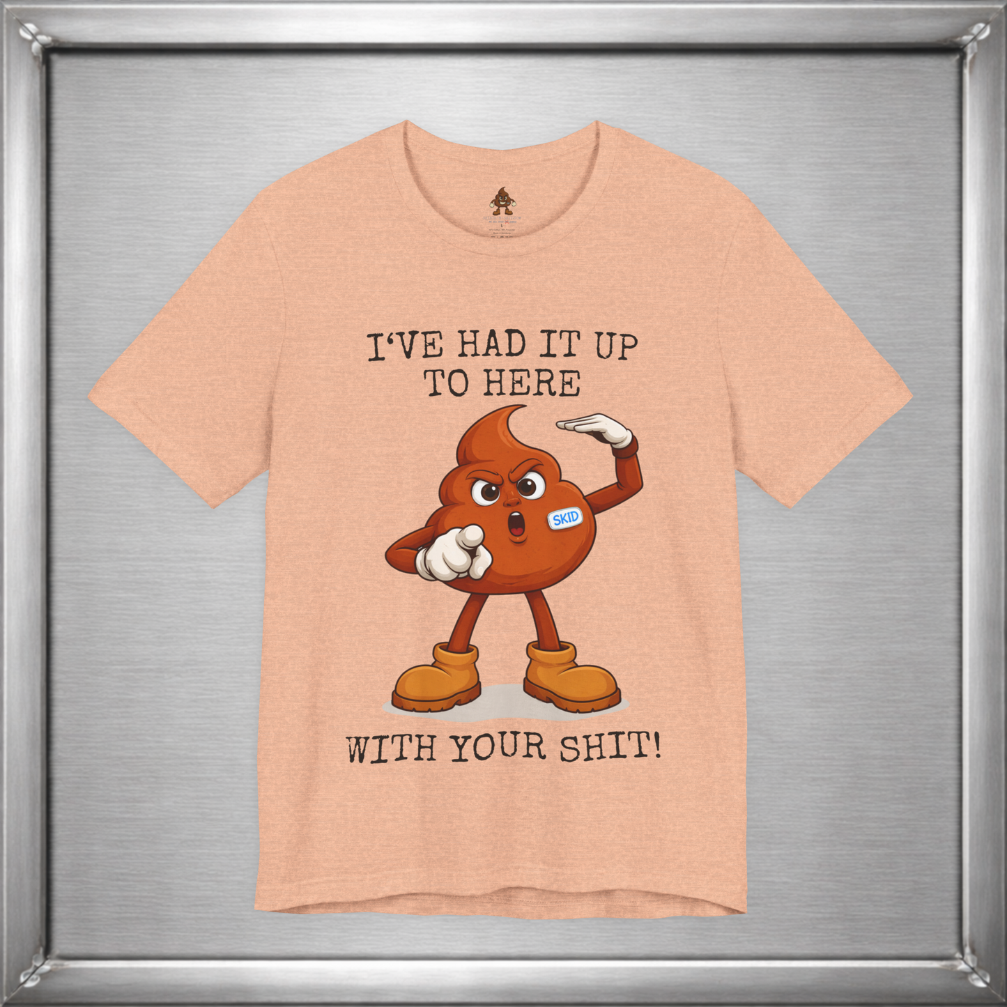 Skid Had It Up To Here T-Shirt | Funny Fed Up Cartoon Graphic Tee