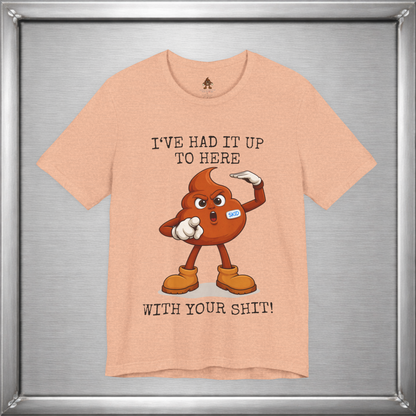 Skid Had It Up To Here T-Shirt | Funny Fed Up Cartoon Graphic Tee