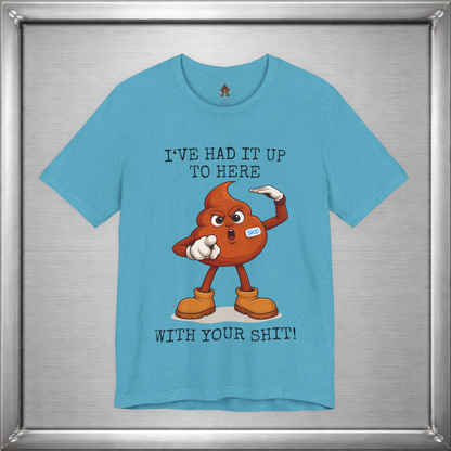 Skid Had It Up To Here T-Shirt | Funny Fed Up Cartoon Graphic Tee