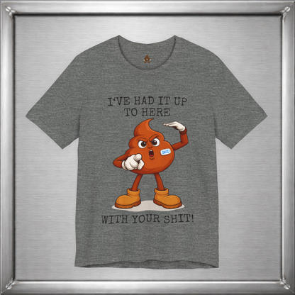 Skid Had It Up To Here T-Shirt | Funny Fed Up Cartoon Graphic Tee