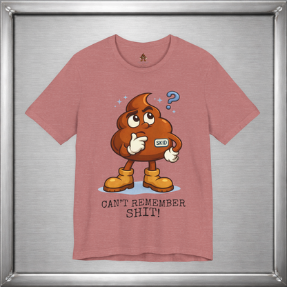 Skid Forgetful Thinking T-Shirt | Funny Memory Humor Graphic Tee