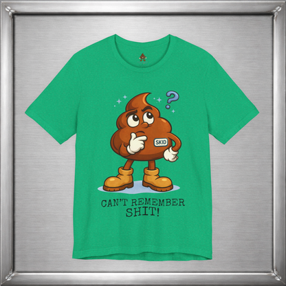 Skid Forgetful Thinking T-Shirt | Funny Memory Humor Graphic Tee