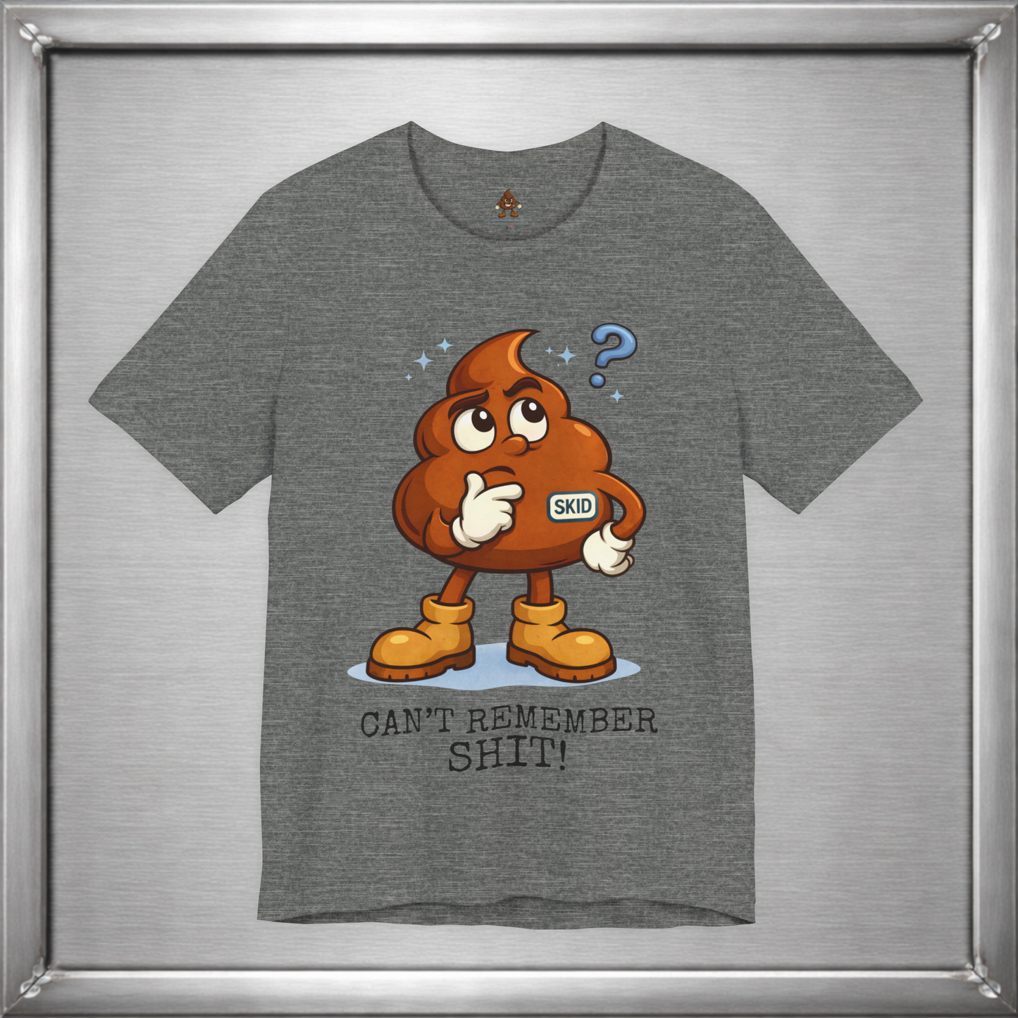 Skid Forgetful Thinking T-Shirt | Funny Memory Humor Graphic Tee