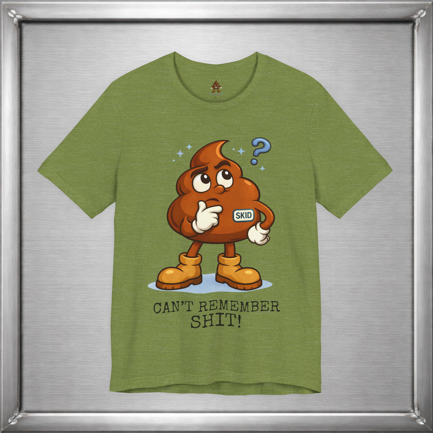 Skid Forgetful Thinking T-Shirt | Funny Memory Humor Graphic Tee