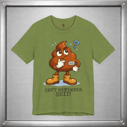 Skid Forgetful Thinking T-Shirt | Funny Memory Humor Graphic Tee