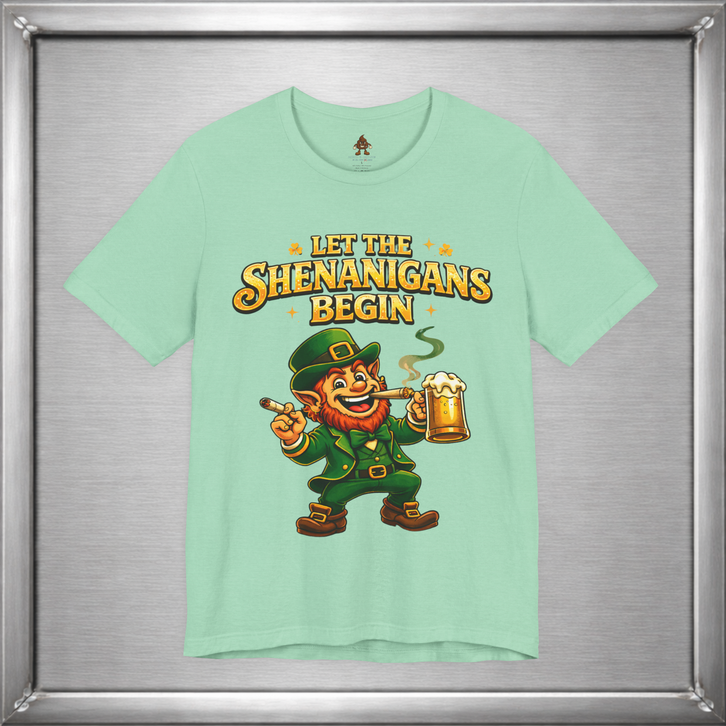 Let the Shenanigans Begin – Irish Mischief Leprechaun Graphic T-Shirt
