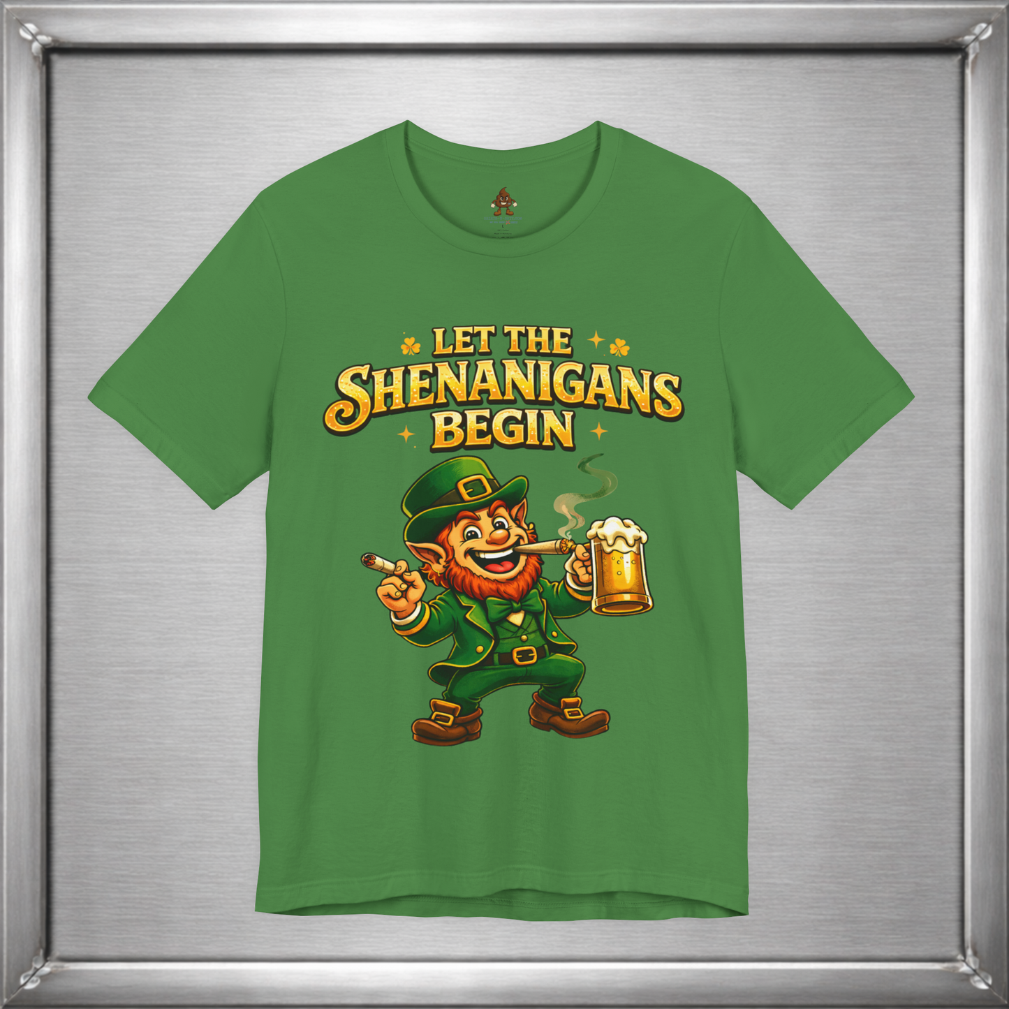 Let the Shenanigans Begin – Irish Mischief Leprechaun Graphic T-Shirt