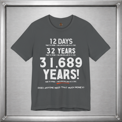 31,689 Years Funny Trillion Dollar Wealth Graphic T-Shirt