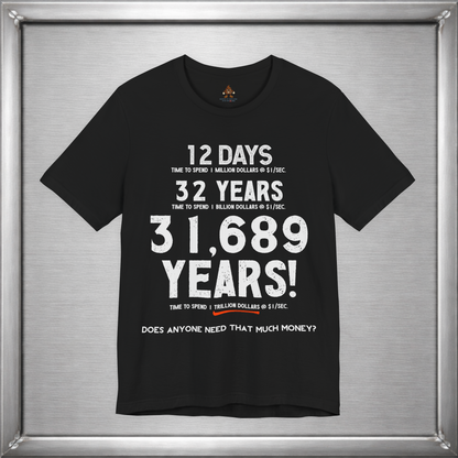 31,689 Years Funny Trillion Dollar Wealth Graphic T-Shirt