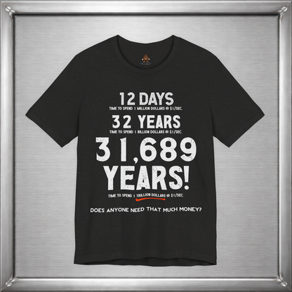 31,689 Years Funny Trillion Dollar Wealth Graphic T-Shirt