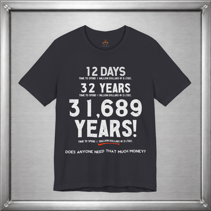 31,689 Years Funny Trillion Dollar Wealth Graphic T-Shirt