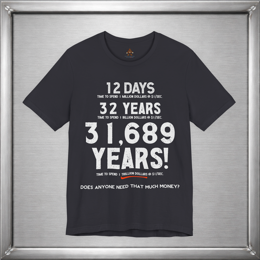 31,689 Years Funny Trillion Dollar Wealth Graphic T-Shirt