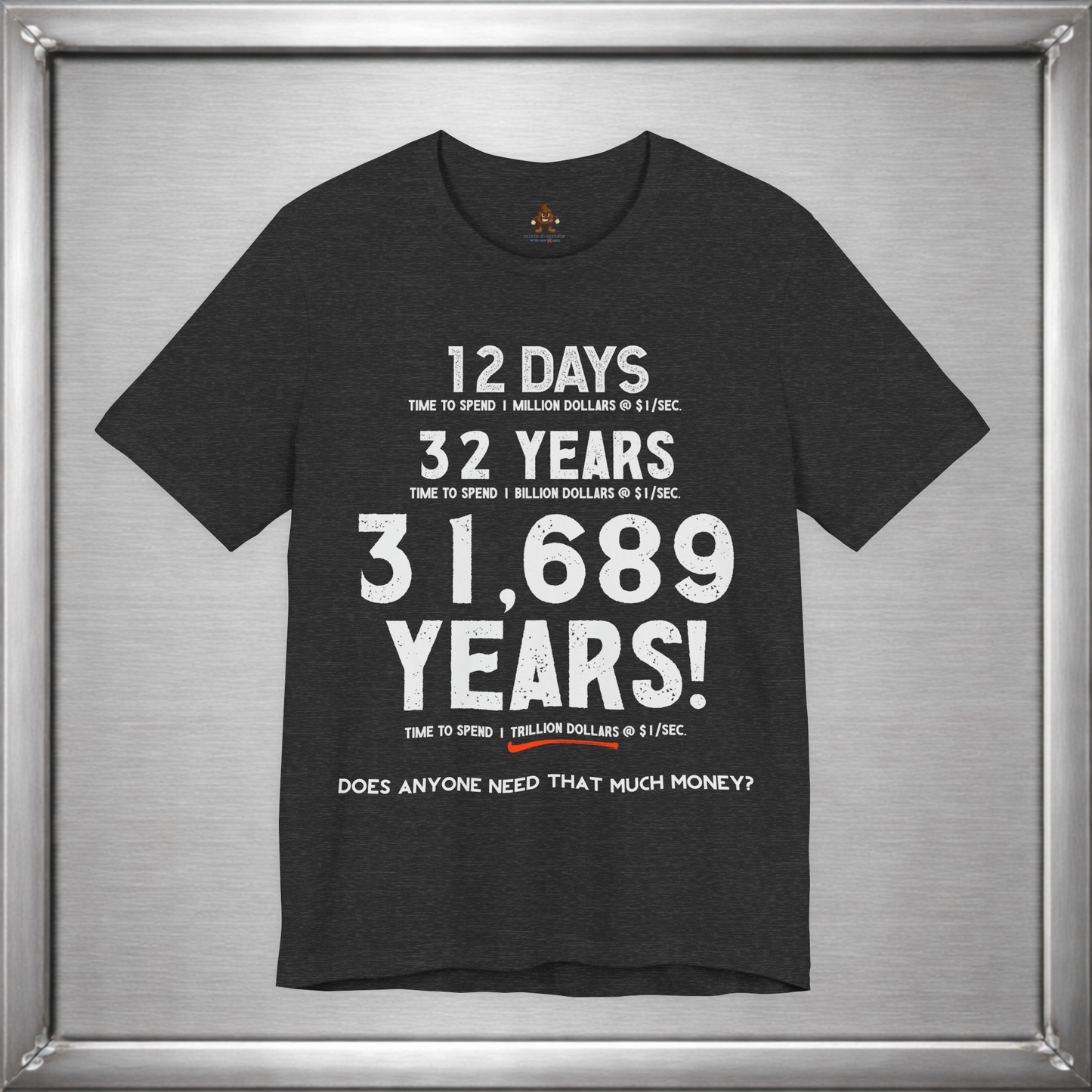 31,689 Years Funny Trillion Dollar Wealth Graphic T-Shirt