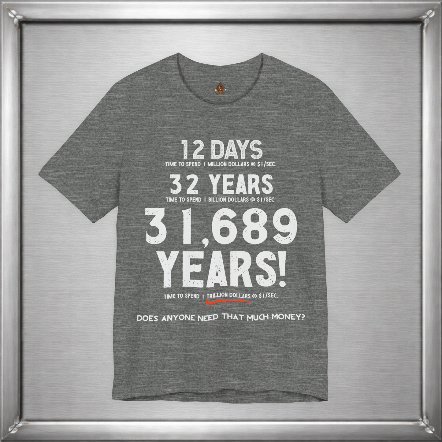 31,689 Years Funny Trillion Dollar Wealth Graphic T-Shirt
