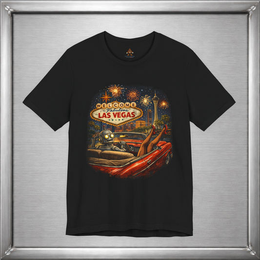 Las Vegas Robot Convertible T-Shirt – Retro Vegas Nightlife Graphic Tee