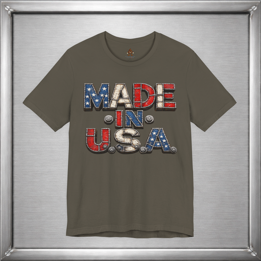 Made In U.S.A. Welded Metal Patriotic T-Shirt