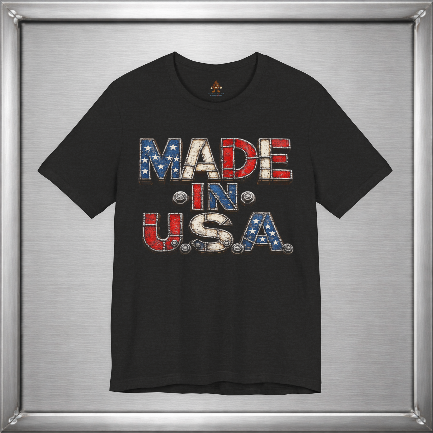 Made In U.S.A. Welded Metal Patriotic T-Shirt
