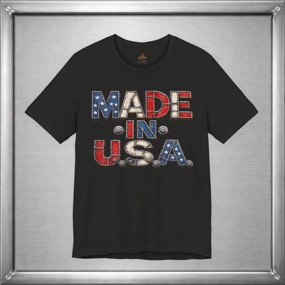 Made In U.S.A. Welded Metal Patriotic T-Shirt