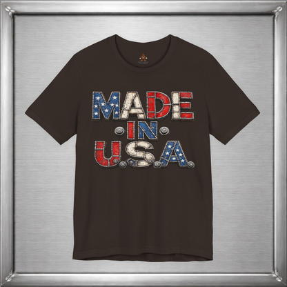 Made In U.S.A. Welded Metal Patriotic T-Shirt