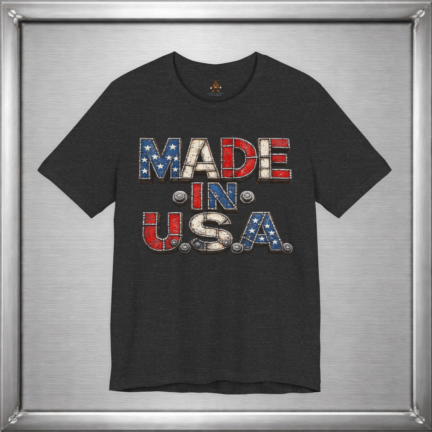 Made In U.S.A. Welded Metal Patriotic T-Shirt