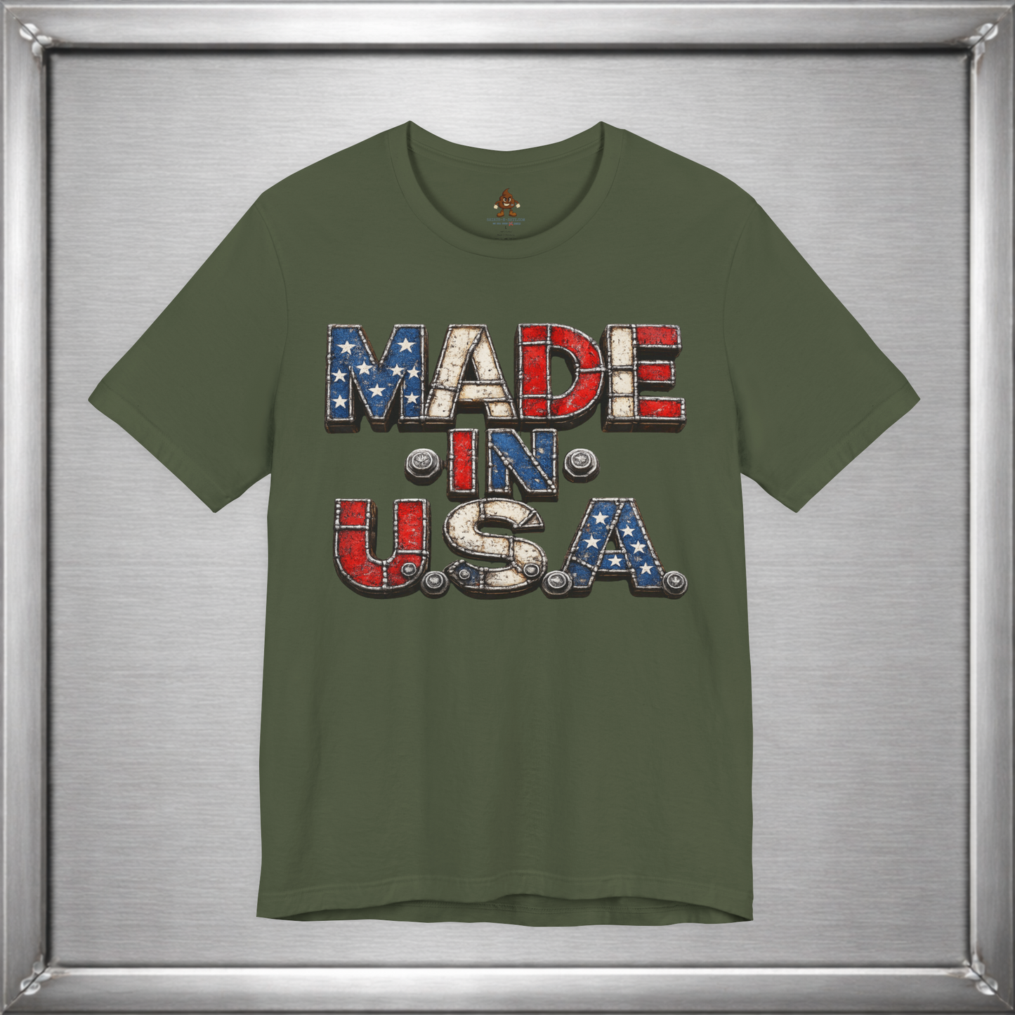 Made In U.S.A. Welded Metal Patriotic T-Shirt