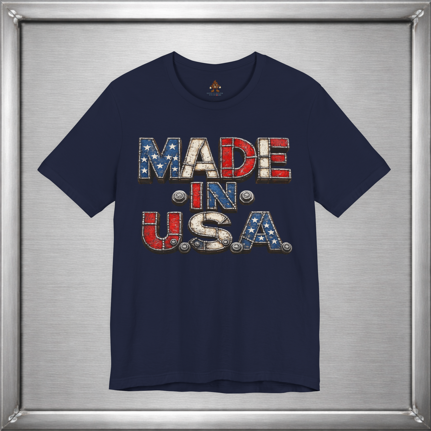 Made In U.S.A. Welded Metal Patriotic T-Shirt