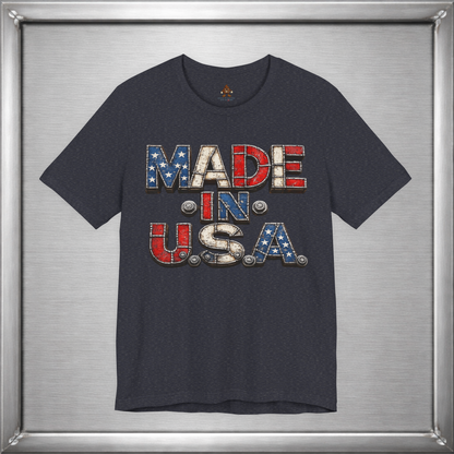 Made In U.S.A. Welded Metal Patriotic T-Shirt