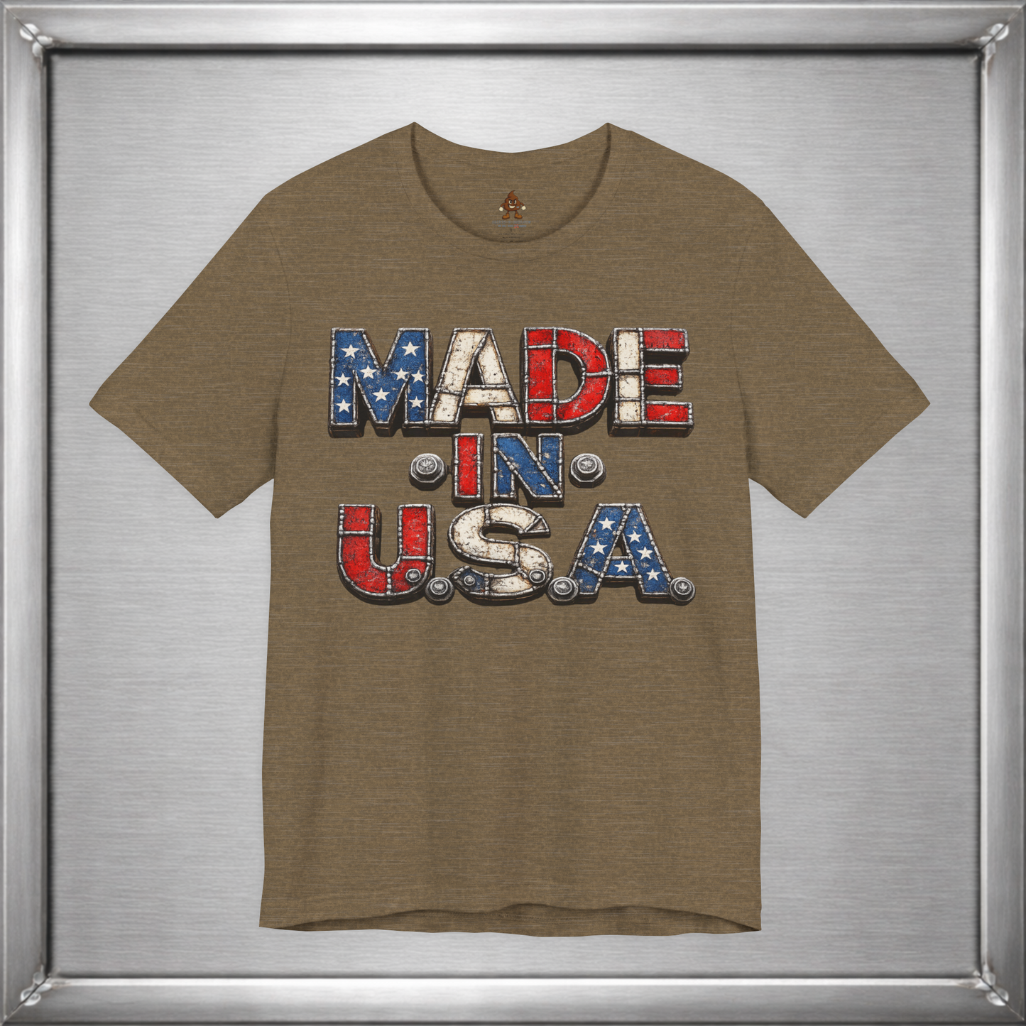 Made In U.S.A. Welded Metal Patriotic T-Shirt