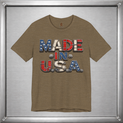 Made In U.S.A. Welded Metal Patriotic T-Shirt